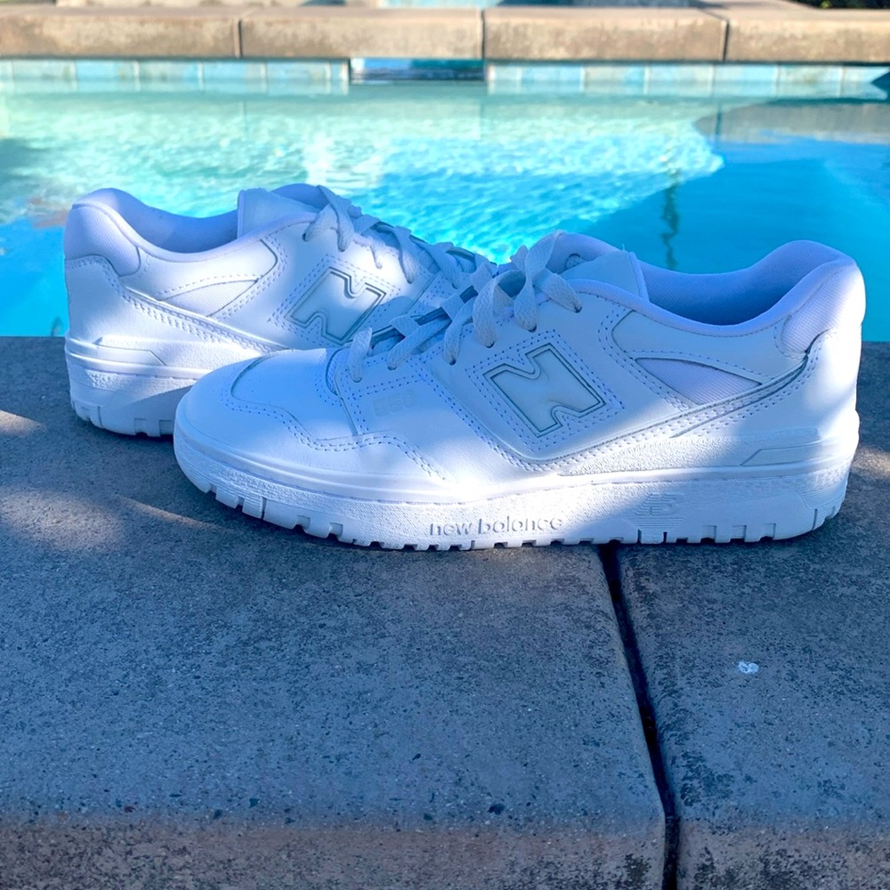 New Balance 550 size 7 kids all white